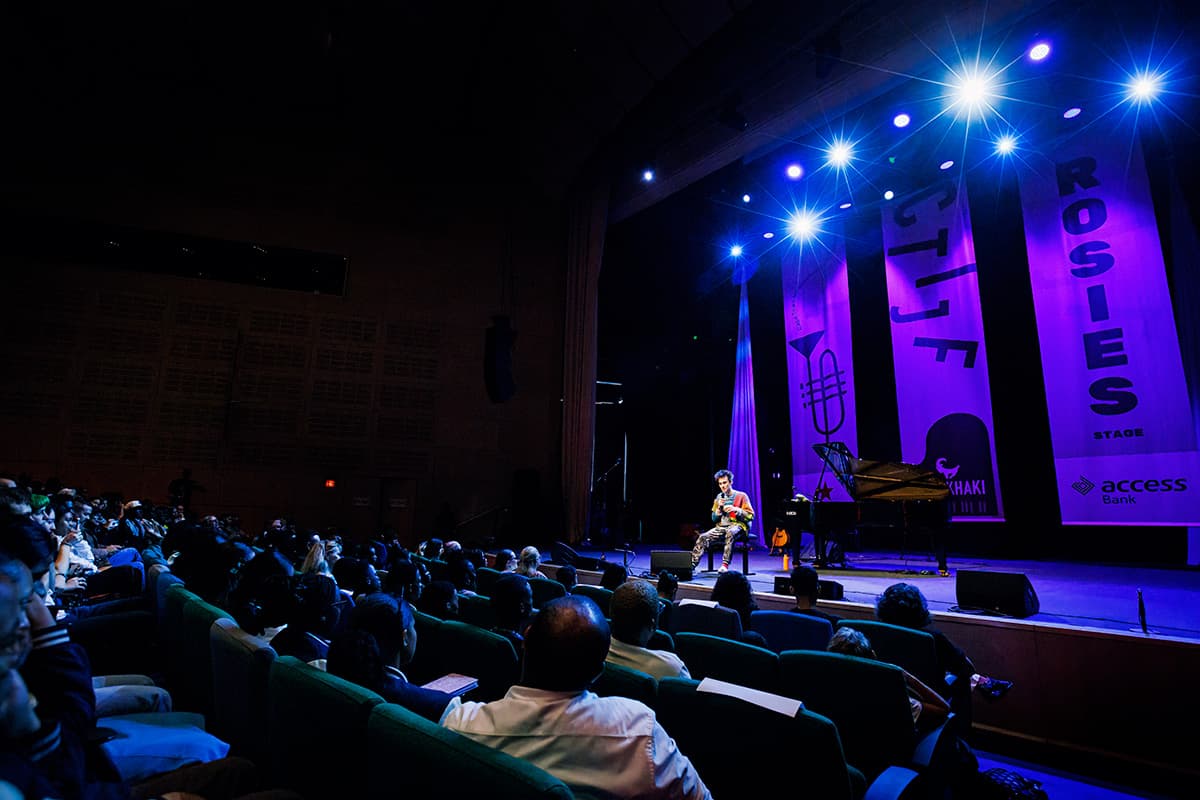 Cape Town International Jazz Festival masterclass performer on stage
